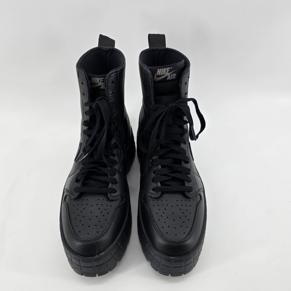 Nike Air Jordan 1 Brooklyn Boot Womens Platform Leather Black Size 10 NWOT